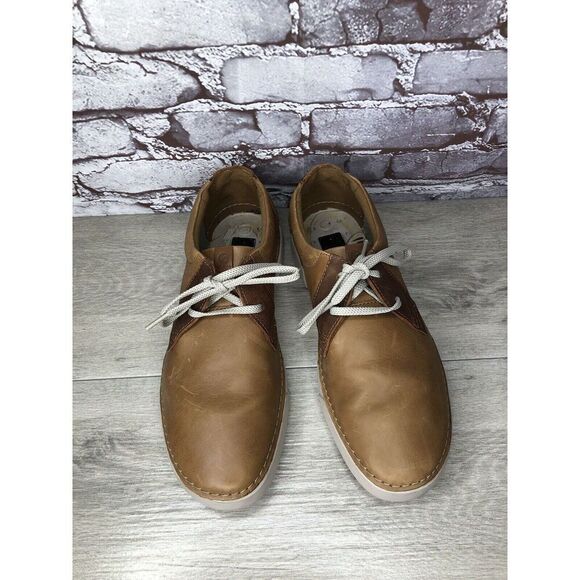 Clarks Collection Casual Oxfords Shoes Men's Size 10.5 US/44 EU Brown Leather - Picture 15 of 16